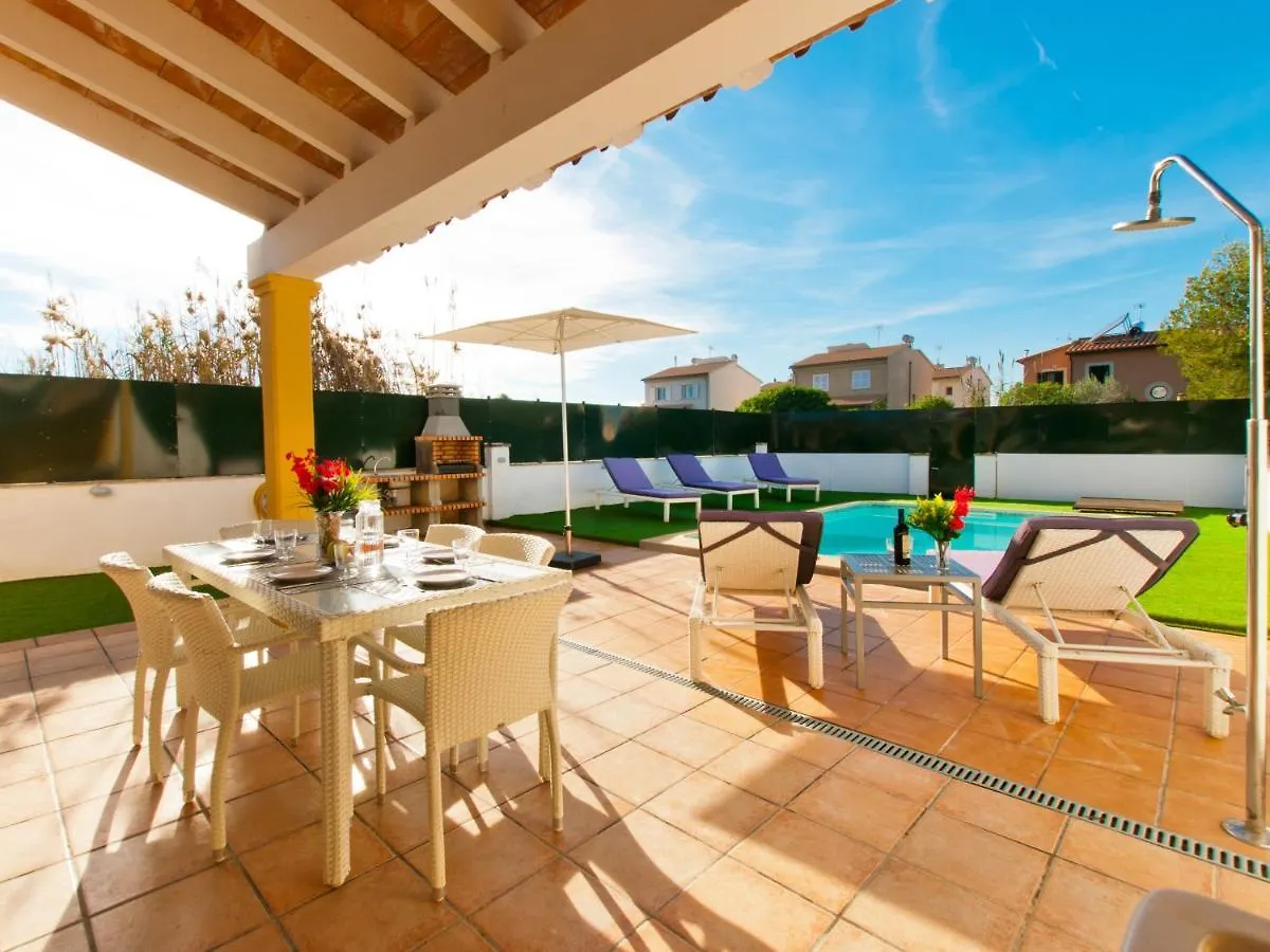 Casa Marcos Con Piscina Para 6 Junto A Playa Alcudia