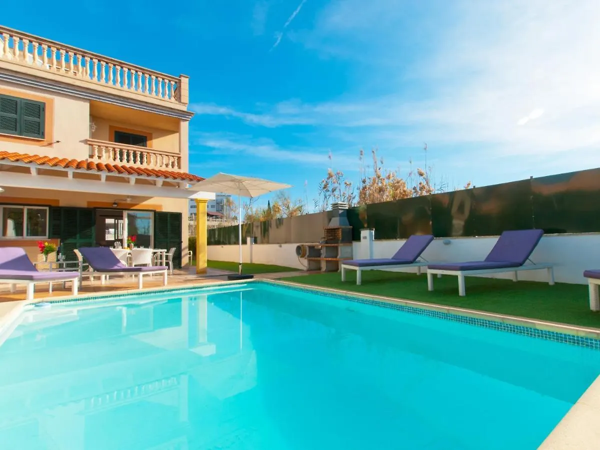 Casa Marcos Con Piscina Para 6 Junto A Playa Alcudia